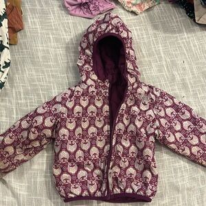 Reversible north face girls jacket 18-24 2t